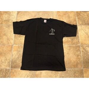 Bayside Ironworkers Union Strong T-Shirt Mens Large Black Made in USA Tee